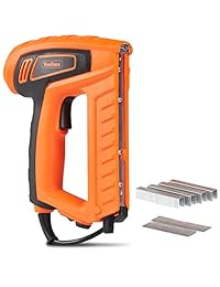 VonHaus - Kit de alicates y pistola eléctrica de calibre 18 y calibre 2 en 1 Incluye 400 grapas de corona y 100 clavos adecuados para telas, tapicería y cartón