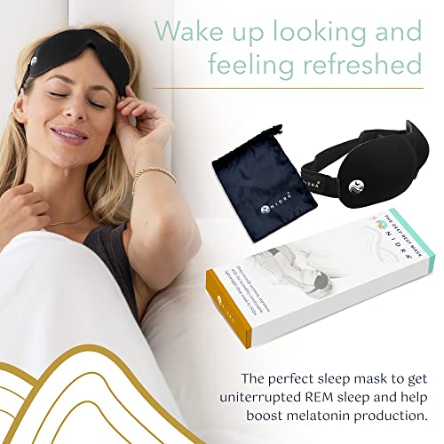 Nidra Sleep Mask Light Blocking, Deep Rest Blackout Eye Mask for