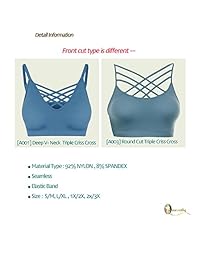 Nolabel - Sujetador sin costuras, sin costuras, con espalda cruzada, acolchado, extraíble, talla grande