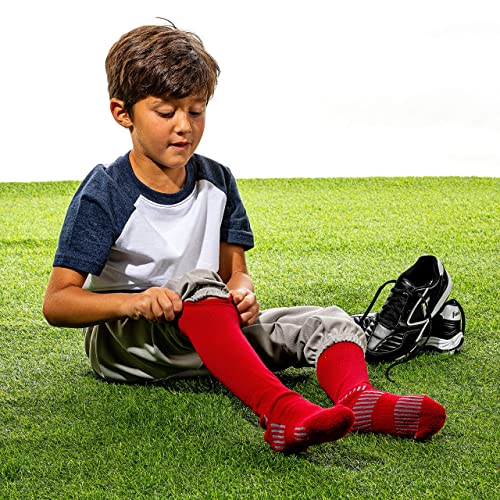 Franklin Sports Youth Baseball + Softball Socks Red Baseball