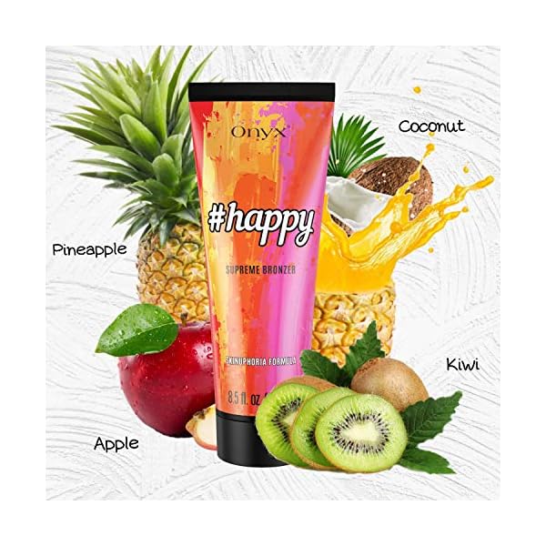 Onyx-happy-Indoor-Tanning-Lotion-Supreme-100X-Bronzing-Boost-Skinuphoria-Formula-Skin-Relax-Fruity-Power-100-Natural-Origin-Bronzers Onyx #happy Bronzer Sunbed Cream - Tan Enhancer with Supreme Bronzing Boost for Dark Tan Results - Innovative Formula…