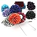 Landisun Men's Lapel Pin Flower Boutonniere Set Handmade For Suits (1 Dozen,Style 33)
