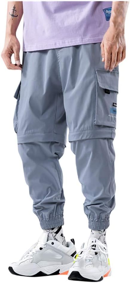 SANFASHION Mens Cargo Trousers Slim Fit Jeans Skinny Jogging Elasticated Chinos Pants Tracksuit Bottoms Men's Oversized Harem Pants Cotton Casual Baggy Pants Elasticated Trousers for Holiday Wear