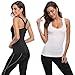 TELALEO Tank Tops for Women, Womens V-Shape Yoga Workouts Running Activewear Base Layer Tank Tops Clothes 3 Pack-White/Black/Red-L