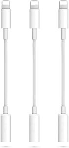 [Apple MFi Certified] Lightning to 3.5mm Headphone Jack Adapter(3 Pack), for AUX Audio Dongle Stereo, Compatible with iPhone SE/11/11 Pro/XS/XR/X 8 7 6, iPad, iPod, Support Calling & Music Control