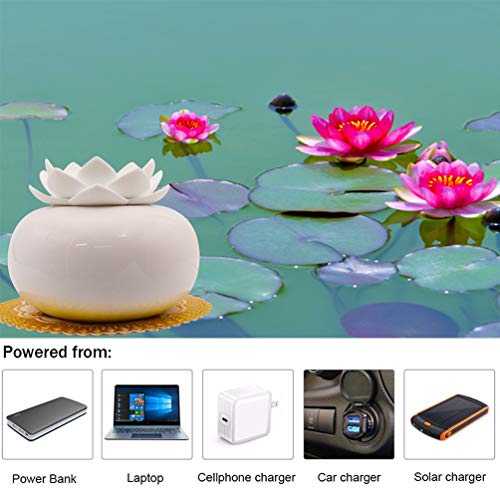 YJY Ceramic Essential Oil Diffuser, Cute Decorative USB Aromatherapy