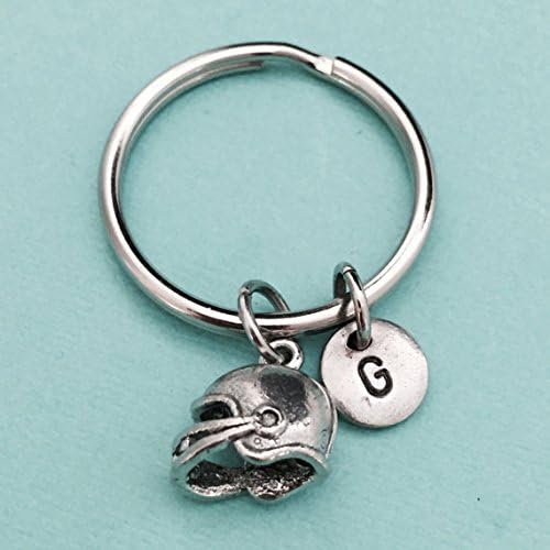 Helmet keychain, helmet charm, sports keychain, personalized keychain, initial keychain, initial charm, customized, monogram