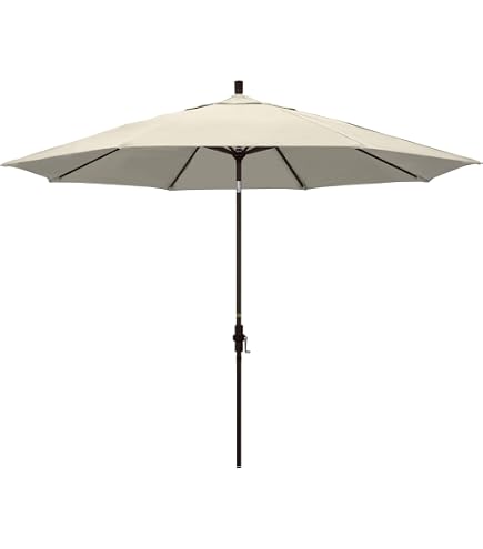 11 ft aluminum auto tilt patio umbrella in dolce mango Amazon.com : California Umbrella 11' Round Aluminum Market Umbrella, Crank  Lift, Collar Tilt, Black Pole, Sunbrella Dolce Mango : Patio, Lawn & Garden