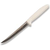 Dexter-Russell Sani-Safe 6" Scalloped Utility Knife | S156SC-PCP, High-Carbon Steel Blade, White Polypropylene Handle | NSF Certified, Made in USA