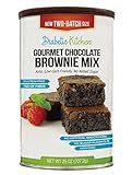 Diabetic Kitchen Gourmet Chocolate Brownie Mix Makes The Moistest, Fudgiest Brownies Ever Gluten-Free, High-Fiber, Low-Carb, No Artificial Sweeteners or Sugar Alcohols (Two-Batch), 25 oz.