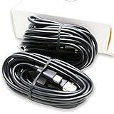 Two (2) Motorola Droid Z / Z Force / Z Play Google Pixel / Pixel XL LG G5 USB-C Data Charging Cables Nexus 6P - Black 10 Feet