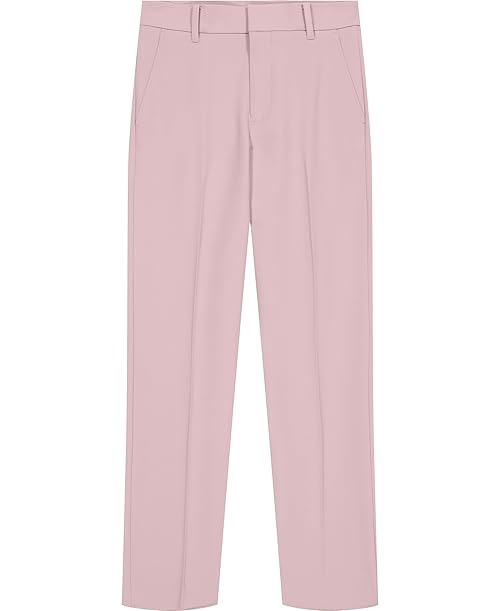Tommy Hilfiger Boys' TH Flex Stretch Performance Dress Pant, Straight Leg Fit, Zip Fly & Belt Loops, Side & Back Pockets, Parfait Pink, 16