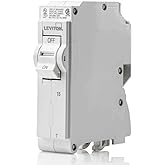 Leviton LB115-T 15A 1-Pole Plug-On Standard Branch Circuit Breaker, Thermal Magnetic, 120 VAC, White