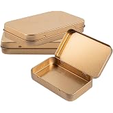 Restaurantware Chef 101 6 oz Gold Hinged Lid Tin Containers, 10 Ct