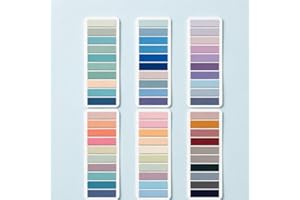 6Pack Sticky Notes, Semi-Transparent Sticky Index Tabs Book Markers, Writable and Removable, Home Office Supplies