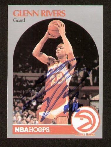 Glenn Rivers signed autograph 1990 Hoops Basketball