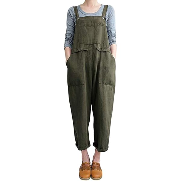 TAOHUADAO Womens Adjustable Jumpsuits Casual Wide Leg