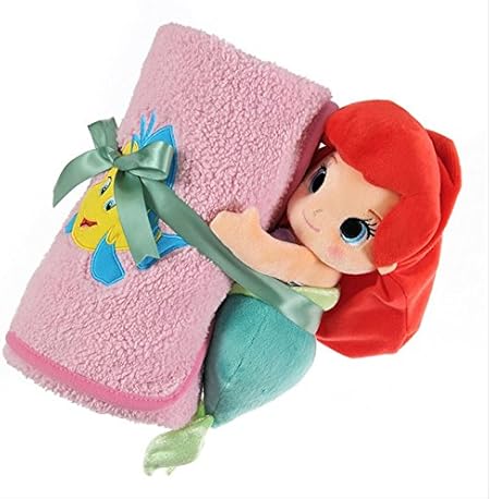 Amazon ディズニー 公式 ぬいぐるみ 付き ブランケット アリエル Disney ひざ掛け オフィス プリンセス グッズ 正規品 おもちゃ雑貨 手品 おもちゃ