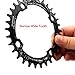 CYSKY Narrow Wide Chainring Oval 104BCD 32T 4 Bolts Bike Single Speed Chainring Perfect for Most Bicycle Road Bike Mountain Bike BMX MTB Fixie Track Fixed-Gear Bicycle (Black)
