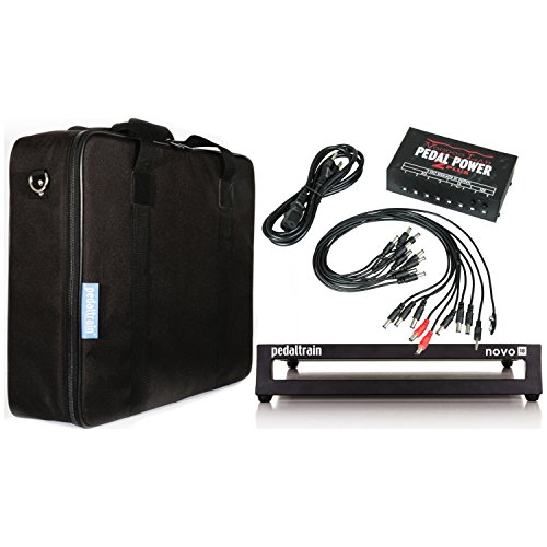 Pedaltrain NOVO 18 5-RAIL 18" x 14.5" PEDALBOARD w/Soft Case and Voodoo Lab Pedal Power 2 Plus Power Supply