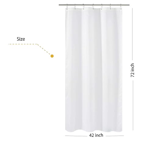 N Y Home Fabric Shower Curtain Liner Stall Size 42 Width By 72