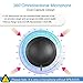 Hfuear USB Computer Microphone, Portable Omnidirectional Condenser Boundary Laptop Conference Microphone for Recording, Video Meeting, Gaming, Skype, VoIP Calls with 360°10ft Pickup Range