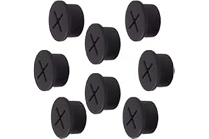 Keenkee Cable Cord Grommet 3/4 Inch Flexible Wire Rubber Grommets for Desk and Other Furnitures Wire Hole Cover Cable Management Wire Organizer Cable Pass Through (8 Pack), Black Color