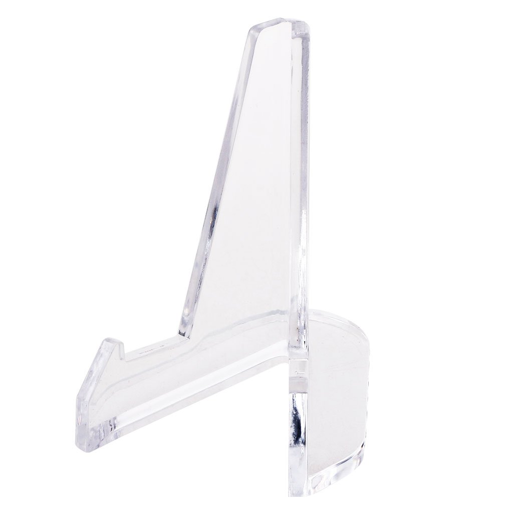 SimpleLife Collectibles Coins Display Stand Easel Show Holder Exhibit Mount Post Card Display -Clear