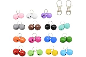 BARLEYGOO 30 Pack Pet Cat Dog Collar Bells for Potty Training Colorful Cat Dog Strong Loud Bell Charm for Collars Necklace Pendant