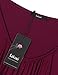 Laksmi Women's Pleated V Neck Long Sleeve Breathable T-shirt Top
