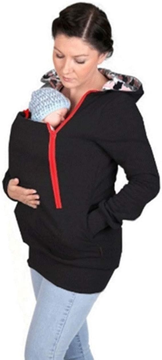 Womens Baby Carrier Hoodie Sweater Zip Up 2 in 1 Baby Carriers Kangaroo