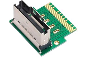 Cablecc PCI-E Slimline SAS 4.0 SFF-8654 8i 74pin to SFF-8654 74pin Male to Female Extender Adapter Angled Test Tools