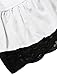 Allegra K Women Doll Collar Lace Trim Flouncing Hem Mini Dress L White