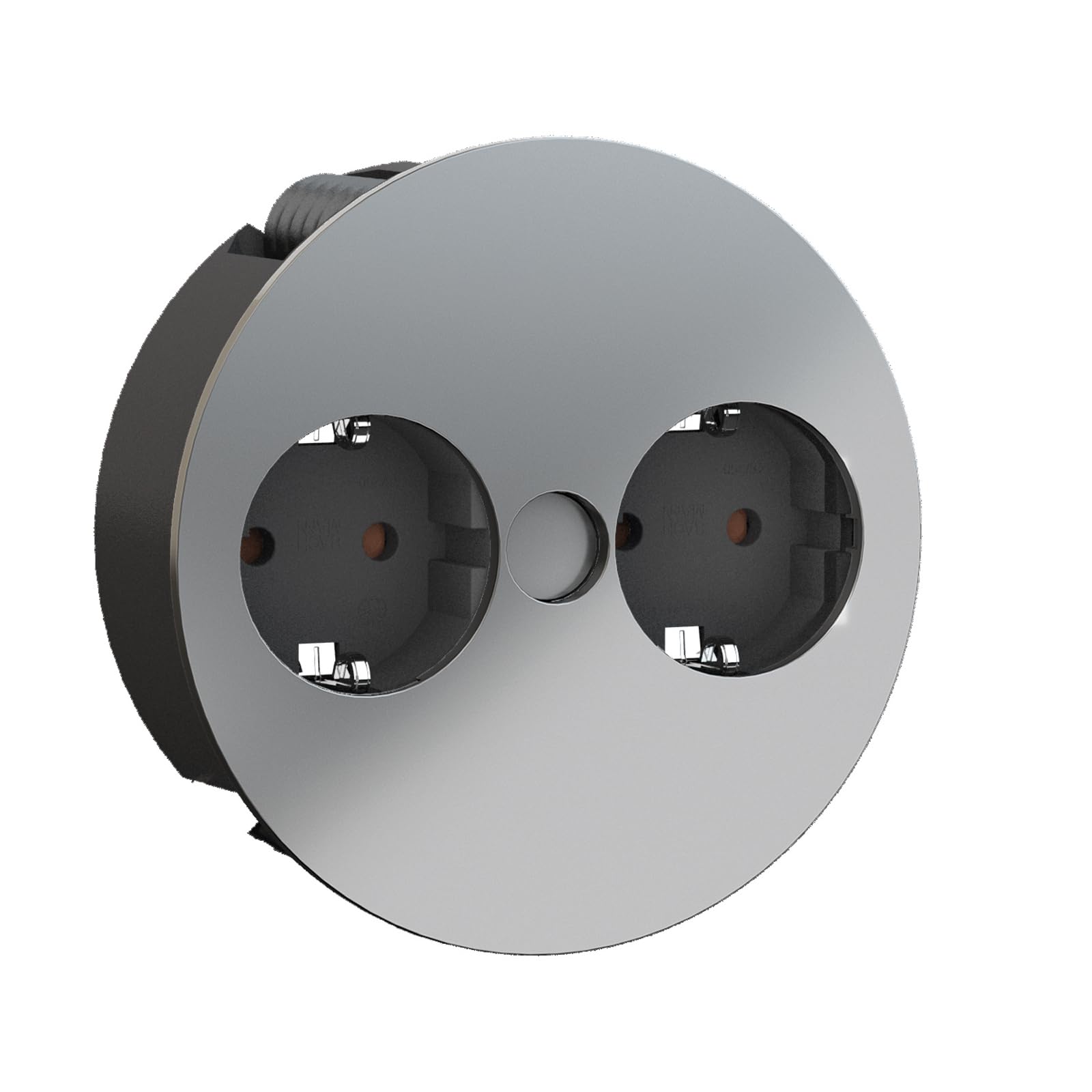 Dual Socket Countertop Swivel 2 Socket Matt Chrome