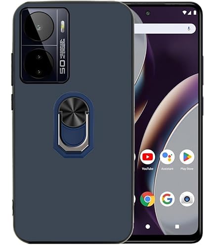 Jioeuinly BLU G93 Coque Compatible Avec BLU G93 Coque De Téléphone [avec Protection D'écran En Verre Trempé] [PC Rigide Silicone Souple] [support D'anneau] [paillettes Dorées Lumineux] JSF-YL