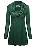 DJT Womens Cowl Neck A-Line Tunic Knit Top X-Large Green