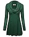 DJT Womens Cowl Neck A-Line Tunic Knit Top X-Large Green