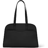 Work Tote Bags for Women 15.6 Inch - Laptop Tote Bag with Zip Compartments - Briefcase for Women Professional for Computer - Large PU Leather Office Purse - Black