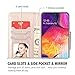Procase Galaxy A50 Wallet Case 2019, Flip Fold Kickstand Case with Card Holders Mirror Wristlet, Folding Stand Protective Book Case Cover for Galaxy A50 2019 Release -Black