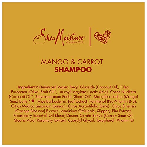 SHEAMOISTURE EXTRA-NOURISHING SHAMPOO HAIR CARE FOR KIDS MANGO CARROT WITH SHEA BUTTER 8 OZ