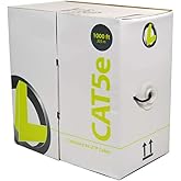 1000Ft Cat5e Network Cable Solid Ethernet Wire 24AWG Bulk RJ45 UTP LAN 300M Cat 5E - axGear