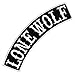 VEGASBEE Lone Wolf Patch Embroidered Iron-On Patch Biker Jacket Rider Vest TOP Rocker 12