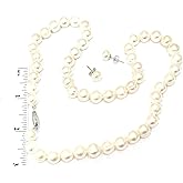 Designer 8-9mm Natural White South Sea Akoya Pearl Necklace 18'' AAAA grade Japanese Akoya Cultured Pearl Earrings Natural Pearl Jewelry SET Genuine Pearl SET gift for her Jewelry Daughter Graduation