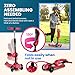 SKIDEE Kick Scooters for Kids Ages 3-5(Suitable for 2-12 Year Old)Adjustable Height Foldable Scooter Removable Seat,3 LED Light Wheels, Rear Brake,Wide Standing Board,Outdoor Activities for Boys/Girls