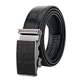 Men's Belt Ratchet Leather Dress Belt with Automatic Buckle 35mm Wide 27