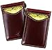 Palm West Leather Minimalist Leather Money Clip Wallet with RFID Blocking Technology, Dark Cherry