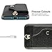 LAMEEKU iPhone SE Wallet Case, Shockproof iPhone 7 8 Case with Credit Card Holder Slot Leather Case, Protective Cover with Crossbody Chain Strap Wrist Strap for Apple iPhone 7/8/SE,4.7