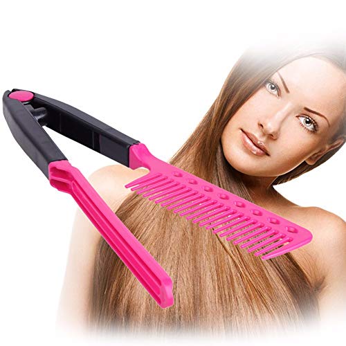 YITRUST V Shaped Easy Heat Resistance Flat Iron Comb Styling Hair Straightening Hairdressing Tool