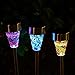 Outdoor Solar Garden Lights - 3 Pack Mosaic Solar Powered Stake Lights, Solar Garden Stake Landscape Lights for Garden Flowerbed Path Walkway Patio Lawn Outdoor Decoration
