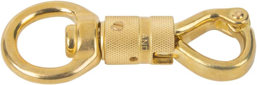 AOWESM Solid Brass Panic Snap 1-1/8 Inch X 4-1/4 Inch Quick Release with Round Swivel and Twist Body (1 Piece) : Sports & Outdoors